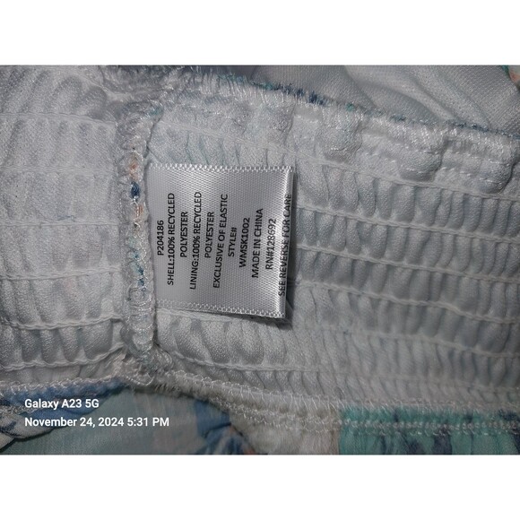 MADDEN NYC Floral Smocked Double Ruffle Skort Small - Picture 6 of 7